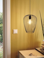 Eglo Black Newtown Large Caged Ceiling Light Pendant - Image 1 of 3