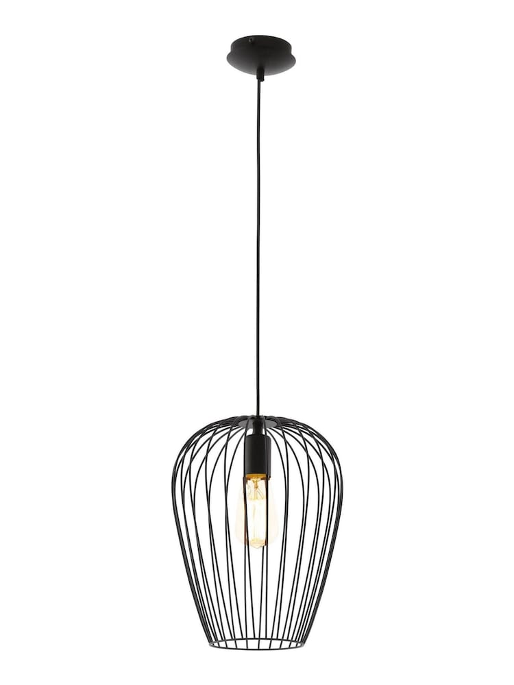 Eglo Black Newtown Large Caged Ceiling Light Pendant - Image 2 of 3