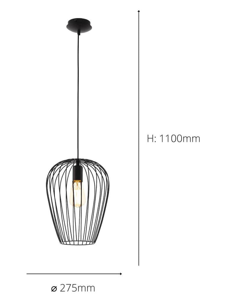 Eglo Black Newtown Large Caged Ceiling Light Pendant - Image 3 of 3