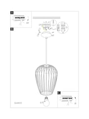 Eglo Black Newtown Large Caged Ceiling Light Pendant - Image 5 of 5