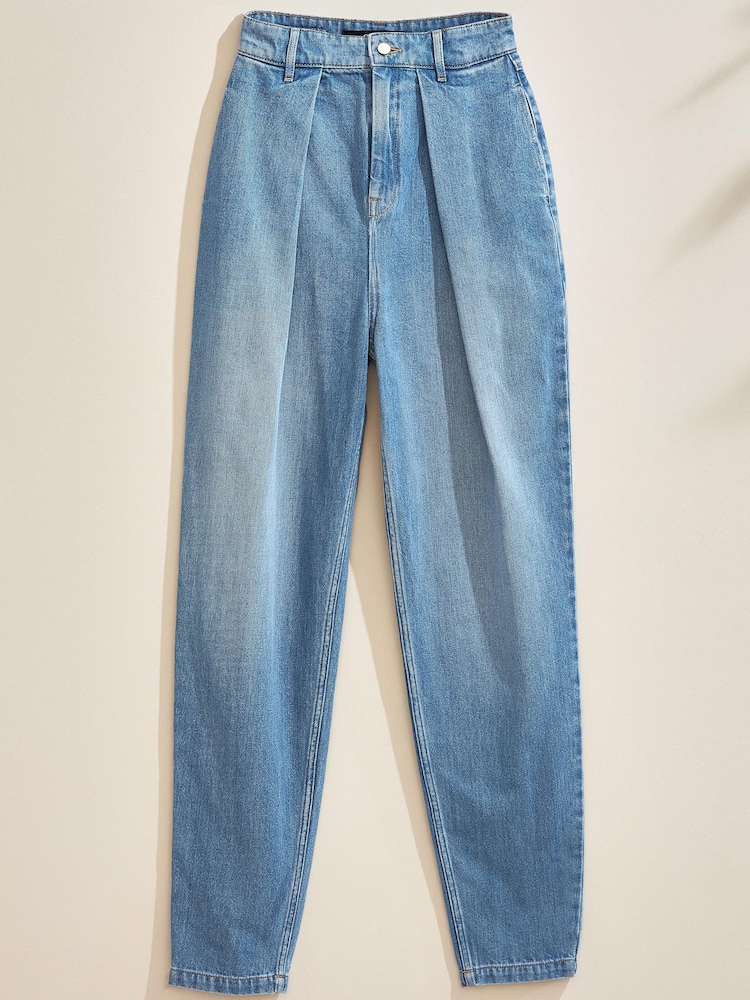 Own. Mid Blue Tapered Jeans - Image 3 of 8