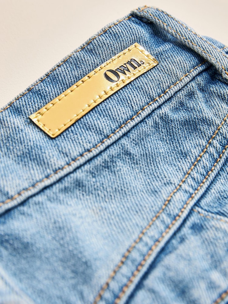 Own. Mid Blue Tapered Jeans - Image 5 of 8