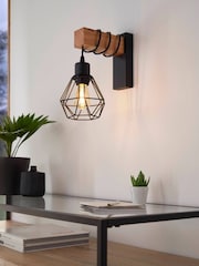 Eglo Black Townshend 5 Caged Wall Light - Image 1 of 5