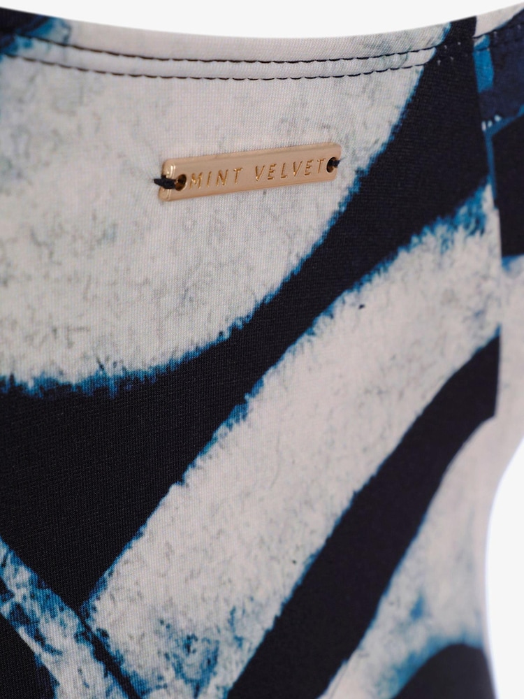 Mint Velvet Navy/Ecru Tummy Control One Shoulder Swimsuit - Image 8 of 8 Mint Velvet Navy/Ecru Tummy Control One Shoulder Swimsuit - Image 8 of 8