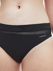Calvin Klein Black Cut-Out Print Thong - Image 1 of 3