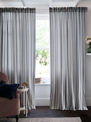 Shabby Chic by Rachel Ashwell® Watercolour Stripe Slot Header Lined Curtains - Image 1 of 4
