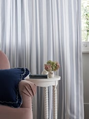 Shabby Chic by Rachel Ashwell® Watercolour Stripe Slot Header Lined Curtains - Image 3 of 4