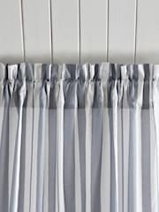 Shabby Chic by Rachel Ashwell® Watercolour Stripe Slot Header Lined Curtains - Image 4 of 4