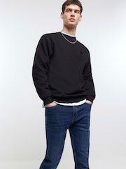 River Island Dark Blue Slim Fit Stretch Jeans - Image 5 of 7