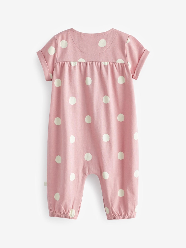 Pink Spot Baby Jersey Jumpsuit (0mths-2yrs) - Image 2 of 2 Pink Spot Baby Jersey Jumpsuit (0mths-2yrs) - Image 2 of 2