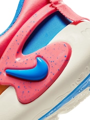 Nike Coral Pink Dynamo GO SE Junior Easy On/Off Shoes - Image 10 of 11