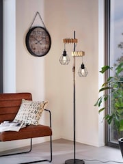 Eglo Black Townshend 5 Caged Floor Lamp - Image 3 of 5