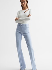 Reiss Cream Aubrey Cut-Out Long Sleeve Top - Image 3 of 7
