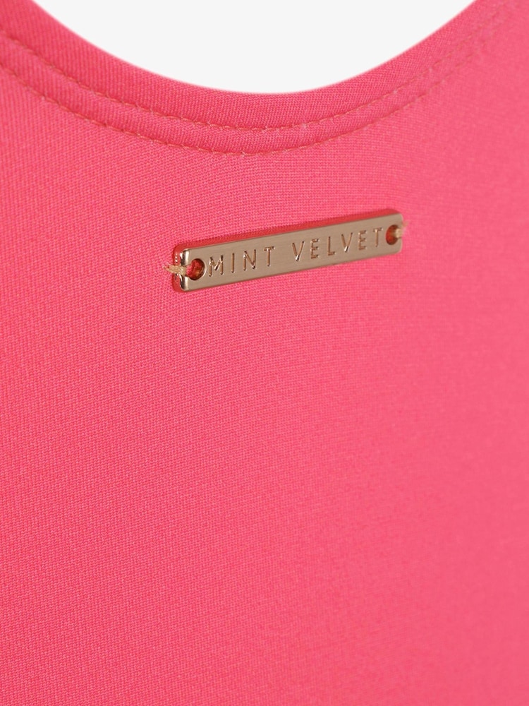 Mint Velvet Coral Pink Tummy Control Plunge Swimsuit - Image 8 of 8 Mint Velvet Coral Pink Tummy Control Plunge Swimsuit - Image 8 of 8