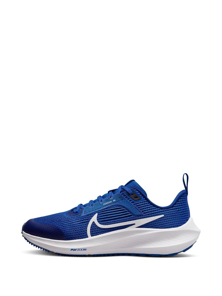 Nike Blue Air Zoom Pegasus 40 Youth Running Trainers - Image 2 of 11