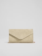 LK Bennett Natural Suede Clutch Bag - Image 1 of 3