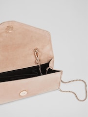 LK Bennett Natural Suede Clutch Bag - Image 4 of 7