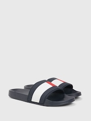 Tommy Hilfiger Blue Flag Pool Sliders - Image 1 of 5