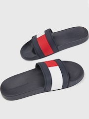 Tommy Hilfiger Blue Flag Pool Sliders - Image 3 of 5