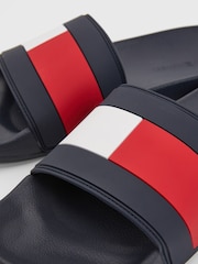 Tommy Hilfiger Blue Flag Pool Sliders - Image 5 of 5