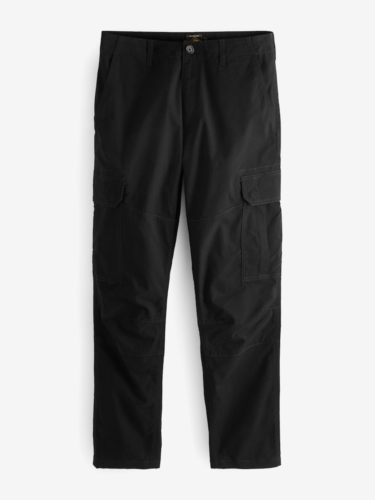 Noir - Slim Fit (Slim Fit) - Pantalon cargo stretch en coton - Image 5 of 6