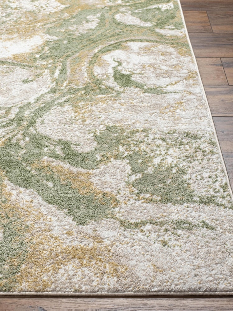 LIVABLISS Green San Francisco Abstract Modern Marble Rug - Image 2 of 6 LIVABLISS Green San Francisco Abstract Modern Marble Rug - Image 2 of 6