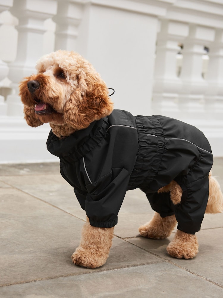 Black 4-Leg Waterproof Dog Coat - Image 1 of 13