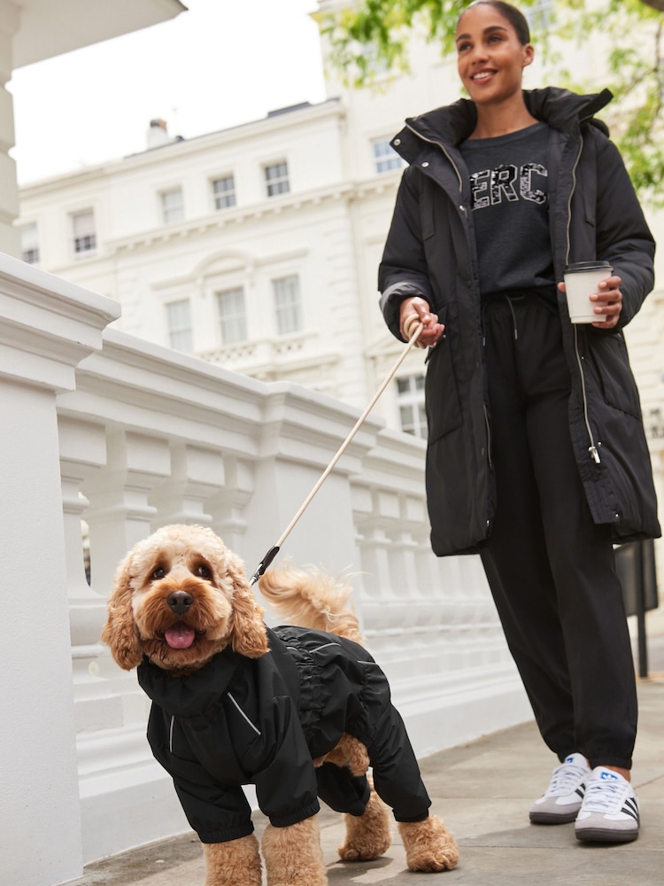 Black 4-Leg Waterproof Dog Coat - Image 2 of 13