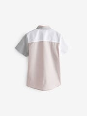 Neutral Short Sleeve Colourblock Shirt (3-16yrs) - Image 2 of 2