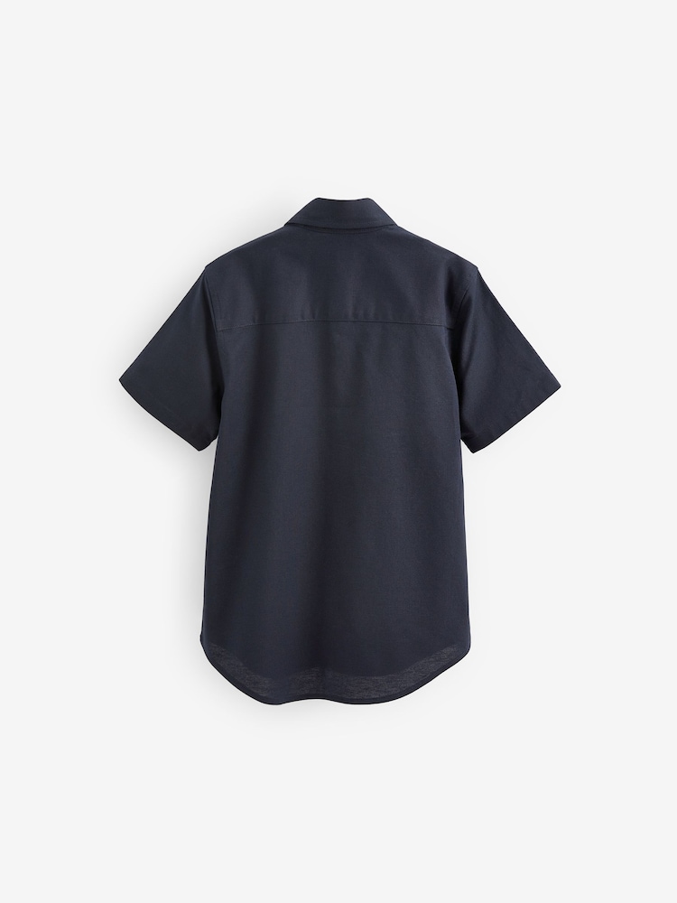 Navy Blue Oxford Shirt (3-16yrs) - Image 2 of 2