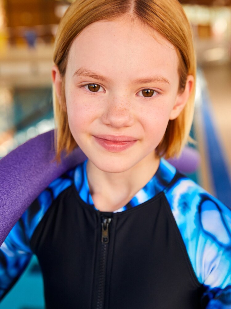 Blue/Black Long Sleeved Swimsuit (3-16yrs) - Image 4 of 6