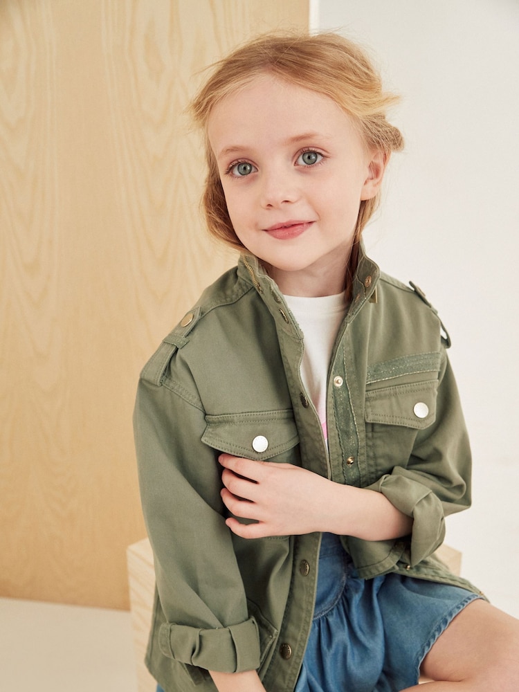 Mint Velvet Khaki Utility Jacket - Image 1 of 12
