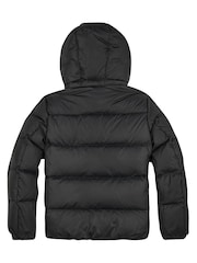 Tommy Hilfiger Boys Black Essential Removable Hood Puffer Jacket - Image 2 of 3