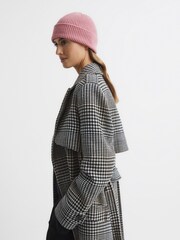 Reiss Blush Picton Ribbed Wool Beanie - Image 2 of 4