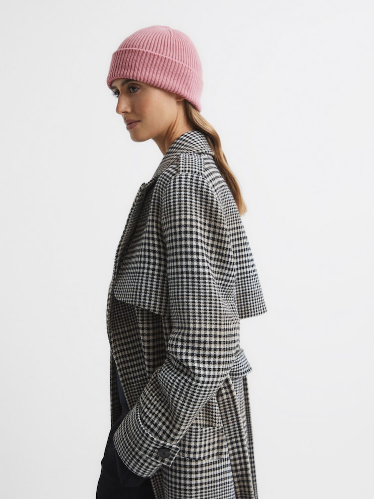 Reiss Blush Picton Ribbed Wool Beanie - Image 2 of 4