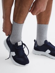 Reiss Grey Melange Corby Wool Cashmere Blend Socks - Image 3 of 3