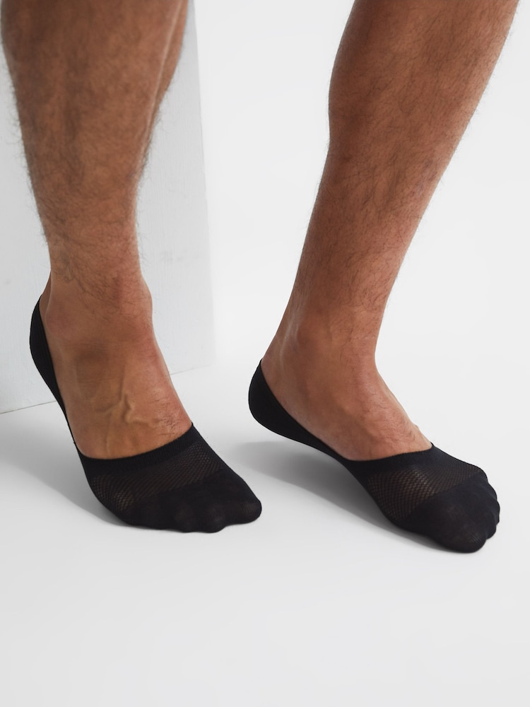 Reiss Black Axis Trainer Socks - Image 2 of 2 Reiss Black Axis Trainer Socks - Image 2 of 2