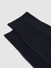 Reiss Navy Cory Two Tone Cotton Socks - Image 3 of 4