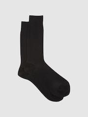 Reiss Black Cory Two Tone Cotton Socks - Image 1 of 4