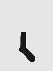 Reiss Black Cory Two Tone Cotton Socks - Image 2 of 4