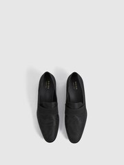 Reiss Black Bay Slip-On Jacquard Loafers - Image 4 of 6