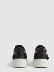 Reiss Black Shelton Leather Trainers - Image 5 of 6