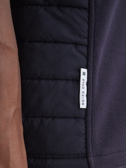 Reiss Navy Dubai Sleeveless Half Zip Funnel Neck Gilet - Image 7 of 8