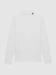 Reiss White Davy Stand Turtle Neck Jersey Top - Image 2 of 6