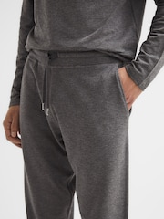 Reiss Dark Grey Jose Drawstring Joggers - Image 4 of 5