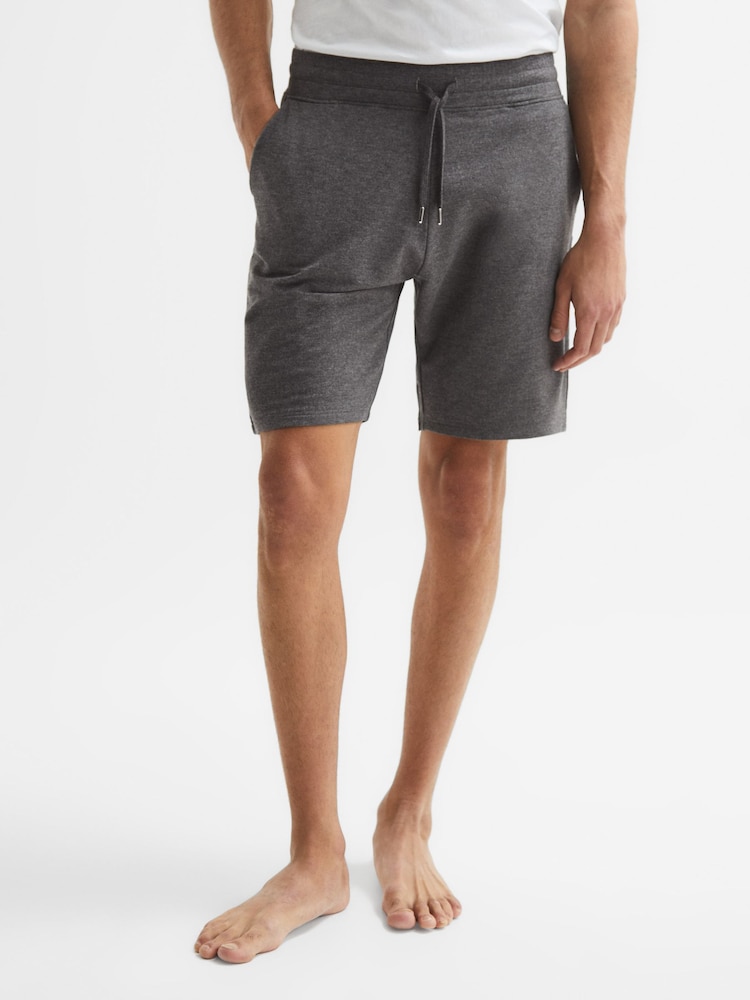 Reiss Dark Grey Tyne Jersey Shorts - Image 1 of 6
