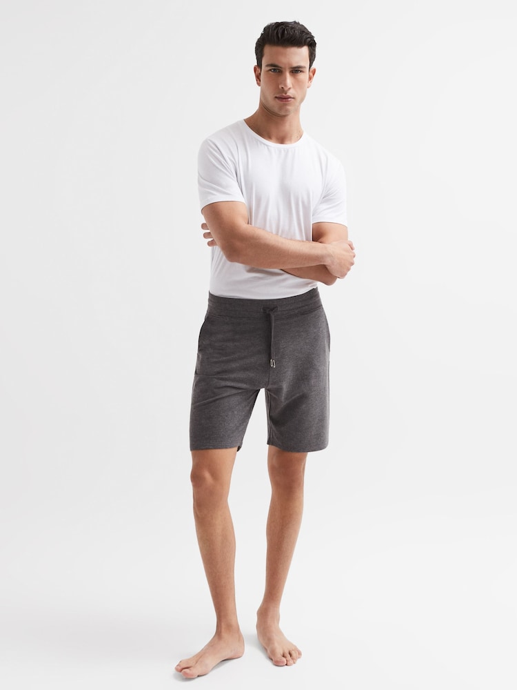 Reiss Dark Grey Tyne Jersey Shorts - Image 6 of 6