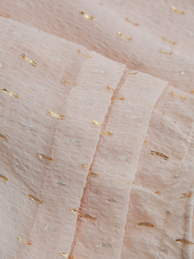 Reiss Rose Kleid mit gerafften Schultern und Metallic-Detail - Bild 8 von 8 Reiss Rose Kleid mit gerafften Schultern und Metallic-Detail - Bild 8 von 8