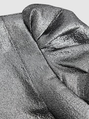 Reiss Silver Ellie Senior Metallic Shoulder Detail Dress - Image 6 of 6