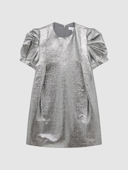 Vestido con detalle metalizado en el hombro Ellie de Reiss - Imagen 2 de 6